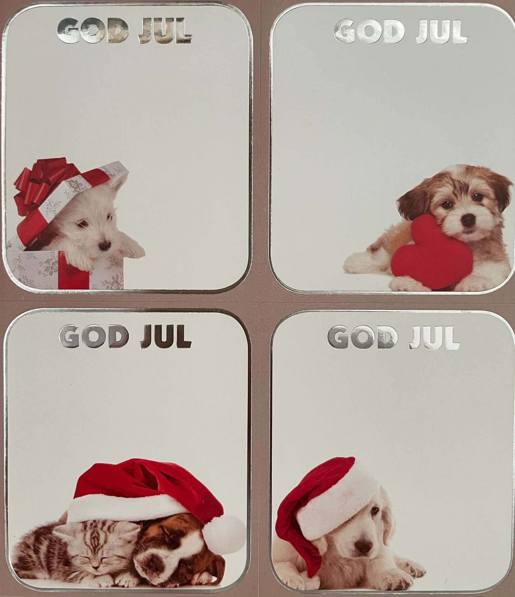 Julklappsetiketter - Hundar & Katter - 12 stycken - Välj vilka du vill ha (Fraktfritt)