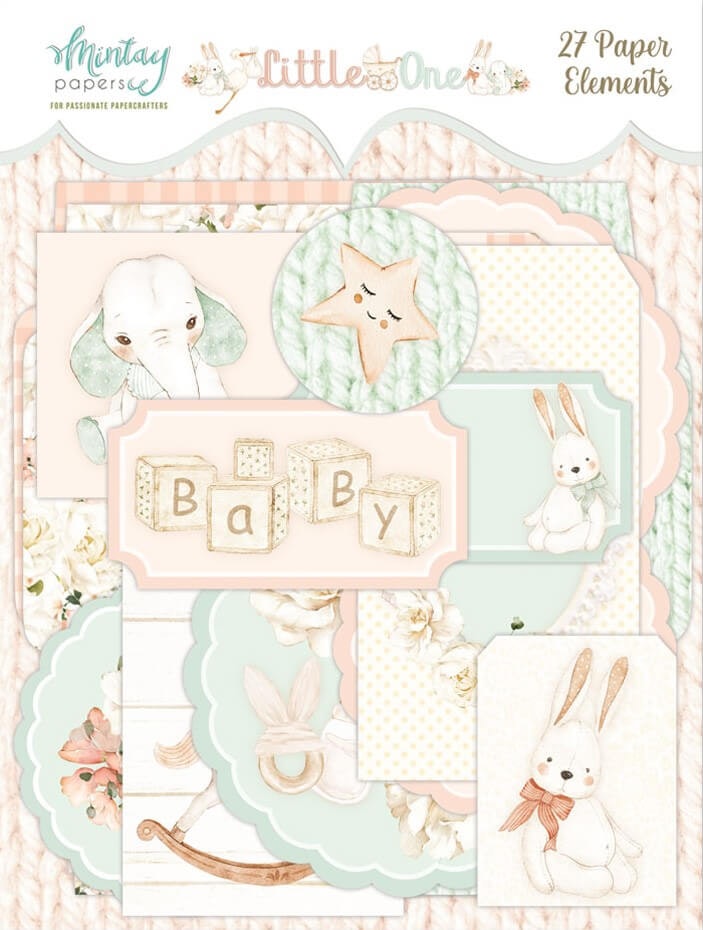 Vackert papperspyssel - Little one (27 pappersdekorationer)