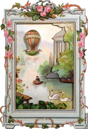 Vackert kort med kuvert - Luftballongen (Fraktfritt)