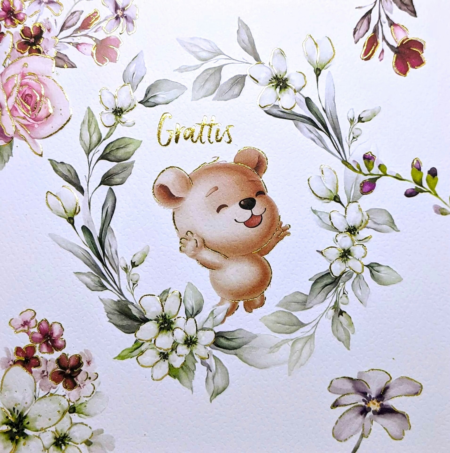 Kort med kuvert - Björnens grattis (Fraktfritt)