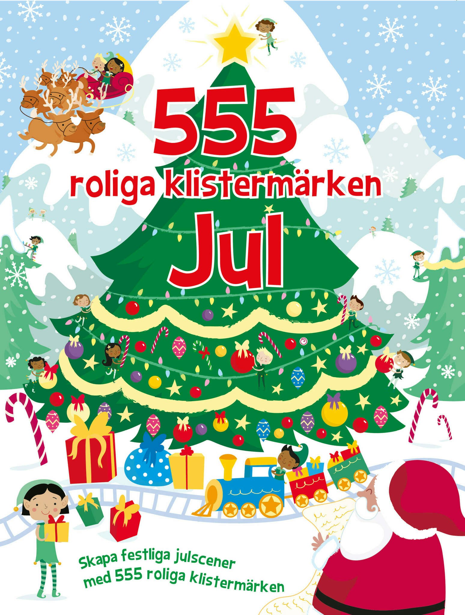 555 roliga klistermärken : Jul (Pysselbok)