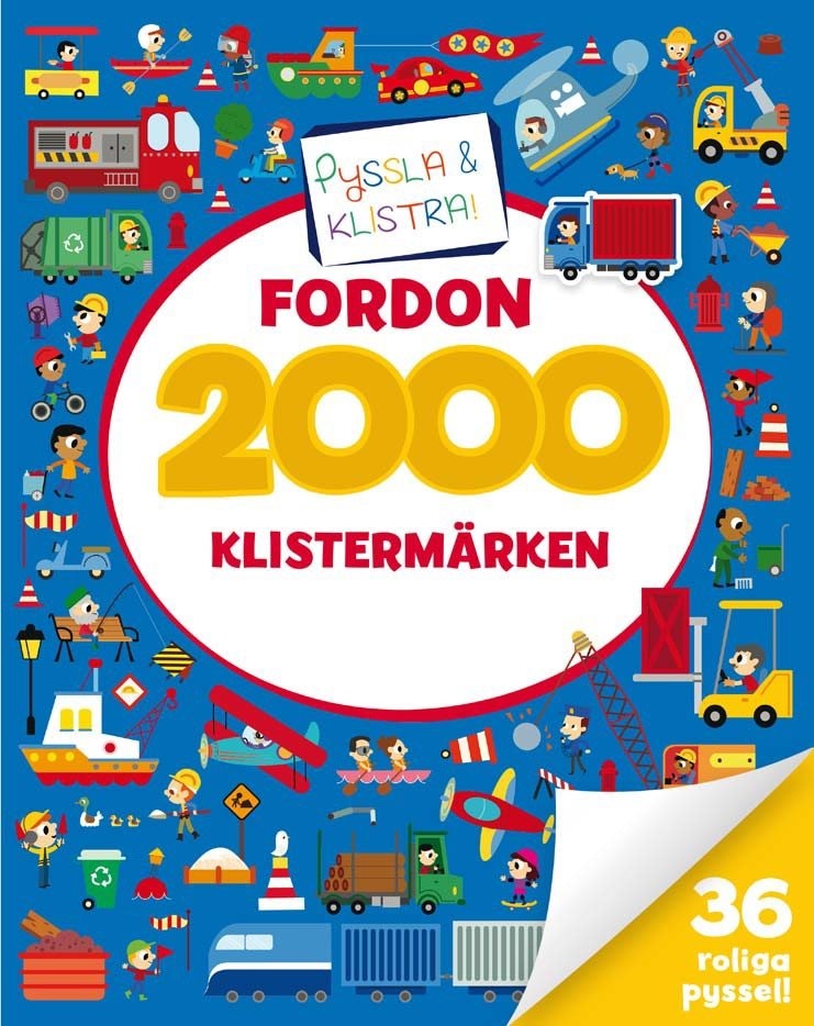 Fordon - Pysselbok med 2000 klistermärken