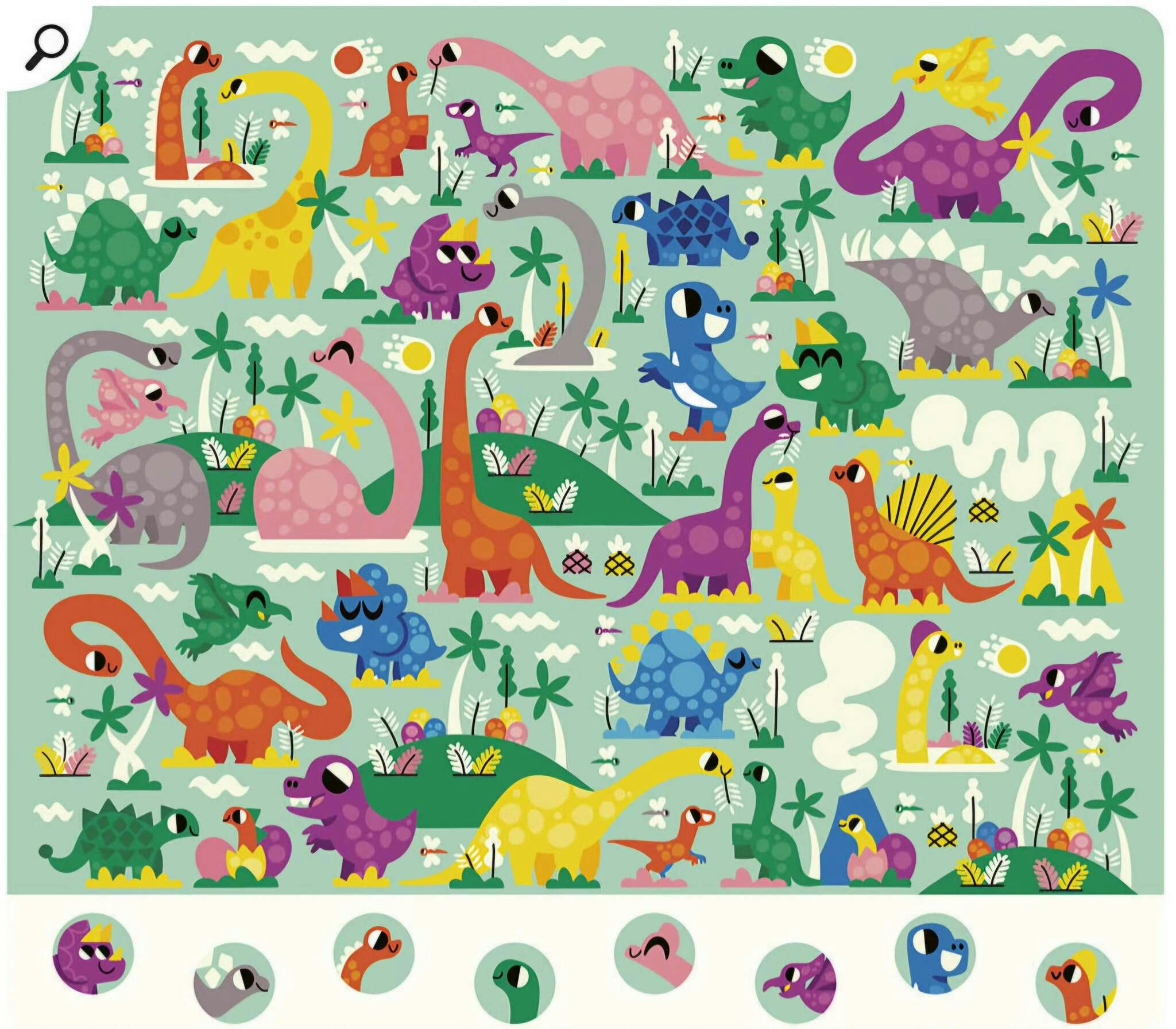 Pysselkort (20 Uppgifter) - Dinosaurie