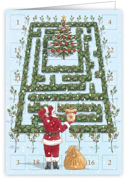 Liten Adventskalender som julkort - Labyrinten