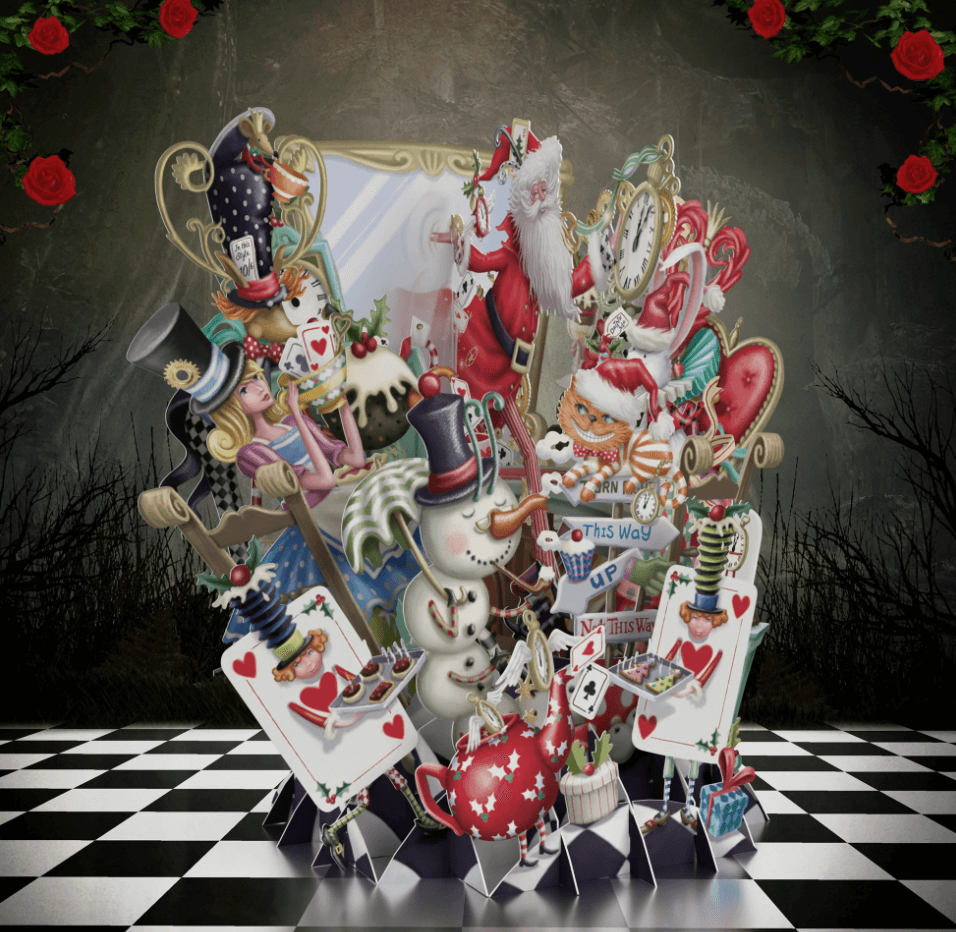 Magiskt julkort - Alice i Tomtelandet (Fraktfritt)