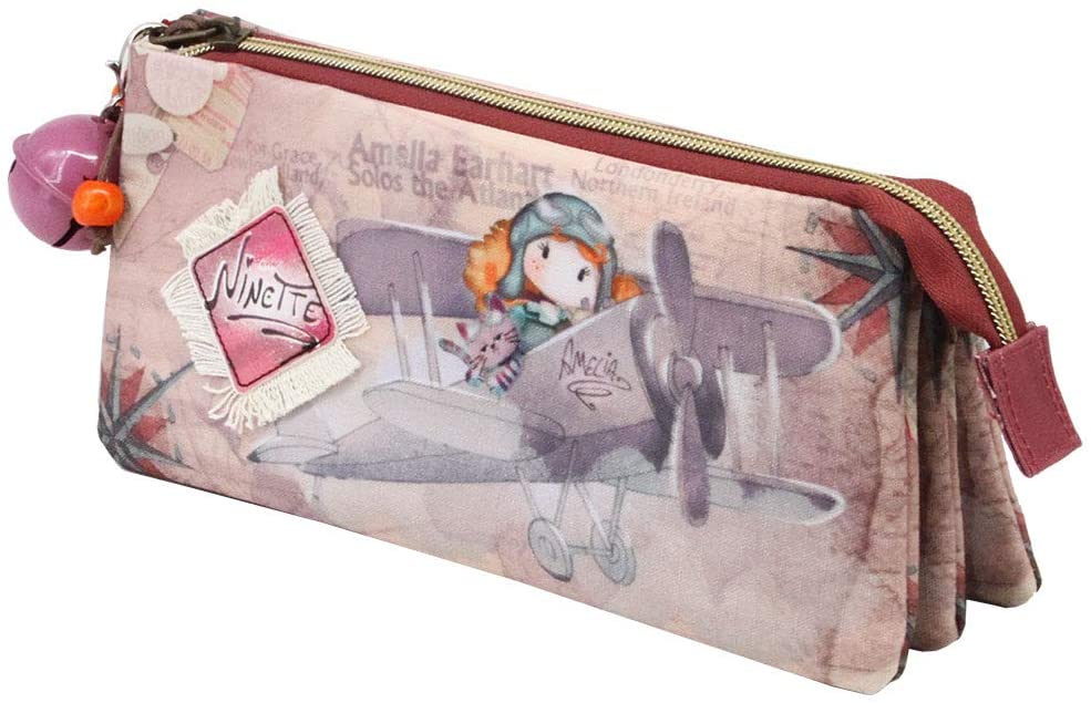 Mjukt pennskrin med pärlor - Amelia Earhart