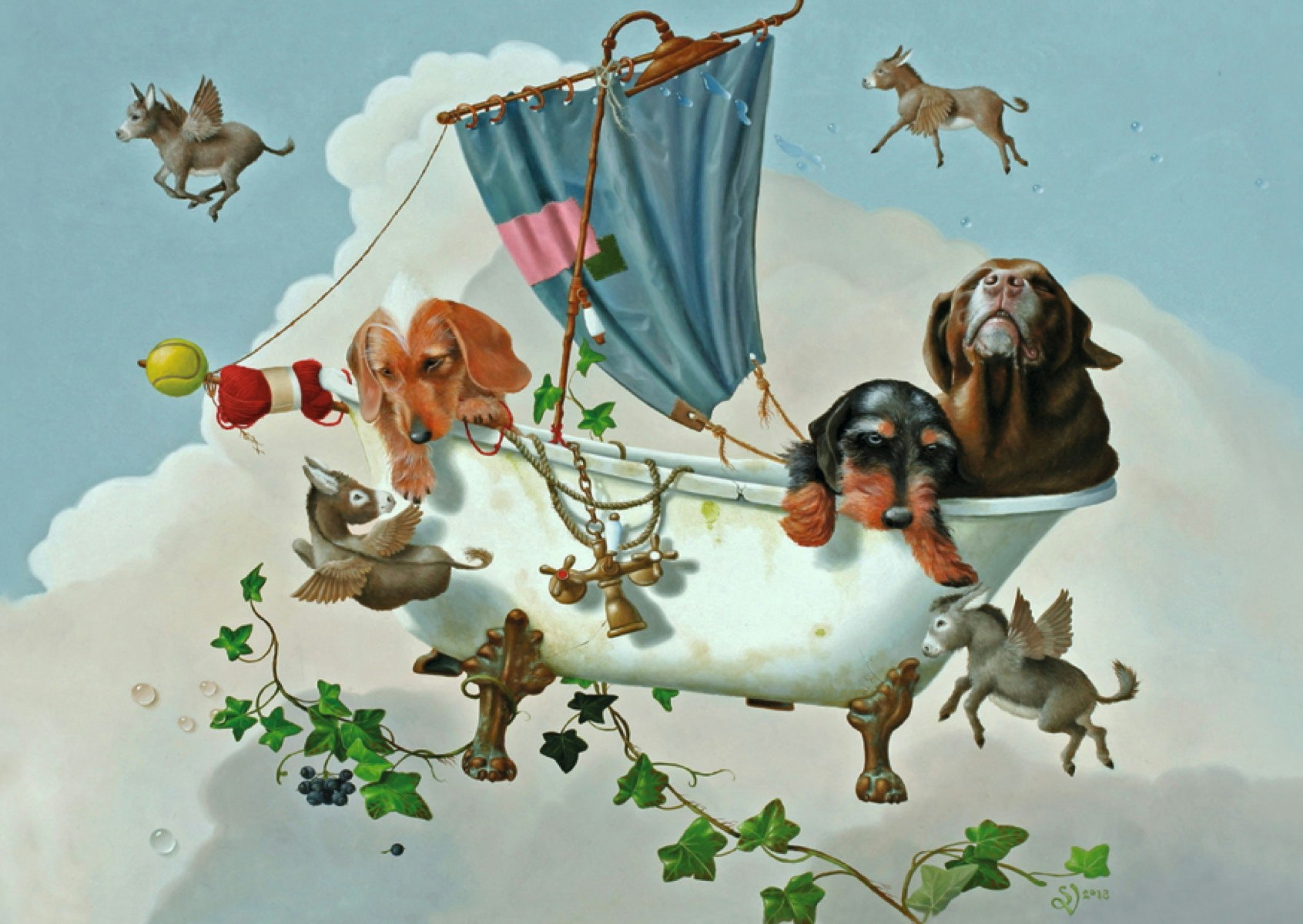 Enkelt Kort - Hundar i himlen (Fraktfritt)
