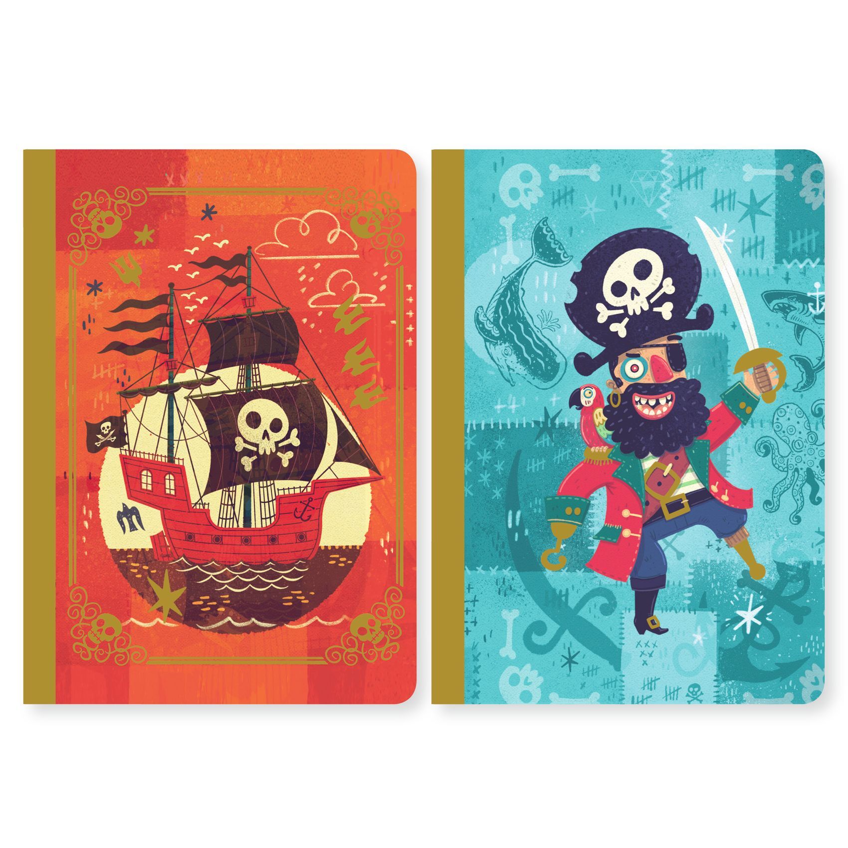 Två små anteckningsböcker - Pirater
