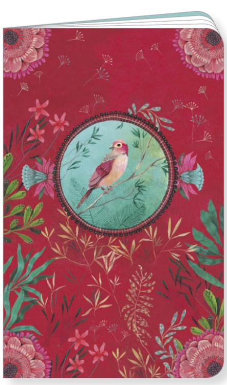 Anteckningsbok - Lilla fågel röd