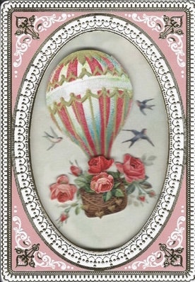Vackert kort med kuvert - Rosenballongen (Fraktfritt)