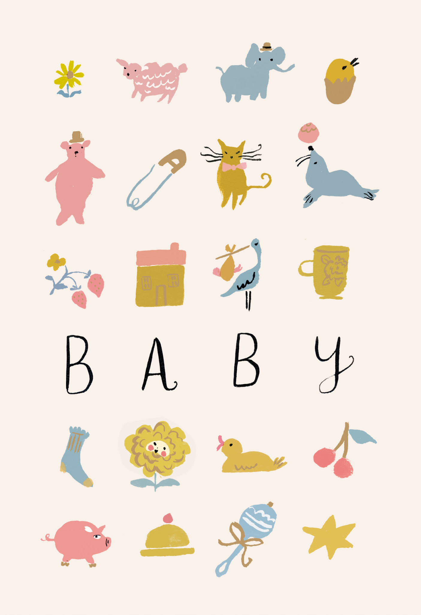 Kort med kuvert - Baby (Fraktfritt)