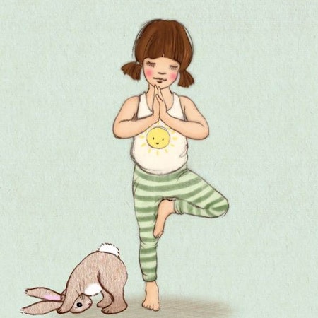 Enkelt kort - Belle & Boo - Yoga (Fraktfritt)