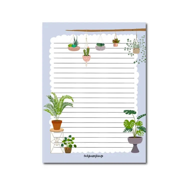 Block eller brevpapper - Växter (A5-format)