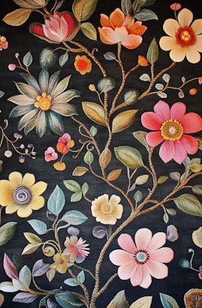 Dubbelt kort med kuvert - Blommor och blad (Fraktfritt)
