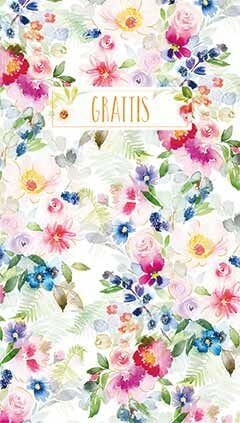 Dubbelt kort med kuvert - Blommor Blommor Blommor (Fraktfritt)