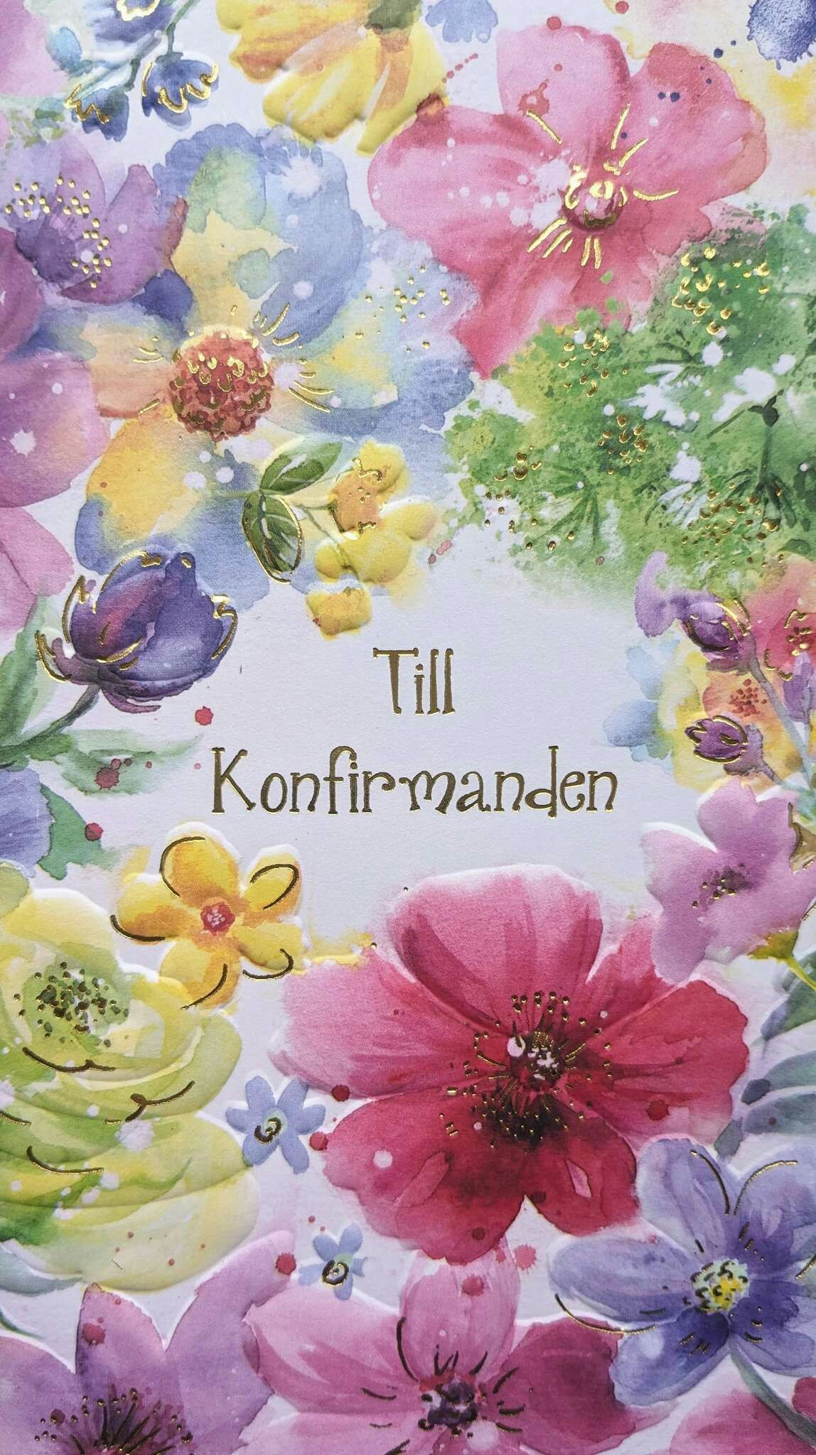 Kort med kuvert - Blomstrande konfirmanden (Fraktfritt)