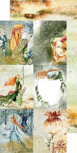 Vackra pysselpapper - Silver heart warrior