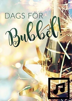 Dubbelt kort med kuvert - Dags för bubbel (Fraktfritt)