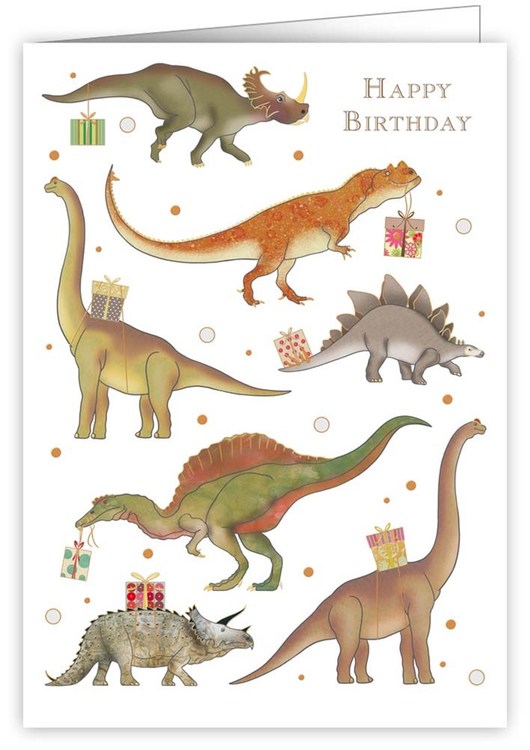 Kort med kuvert - Dinosaurier (Fraktfritt)
