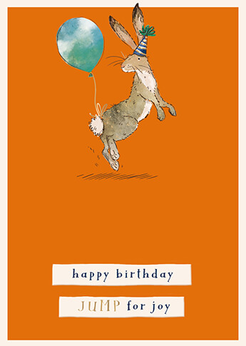 Dubbelt kort med kuvert - Kaninen och ballongen (Fraktfritt)