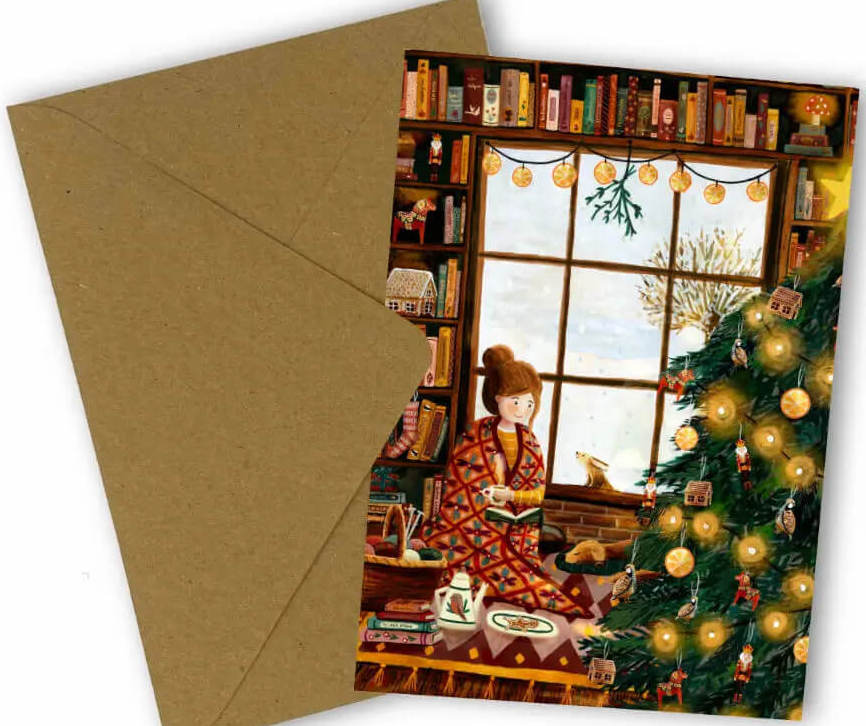 Enkelt kort med kuvert - Egentid i jul (Fraktfritt)