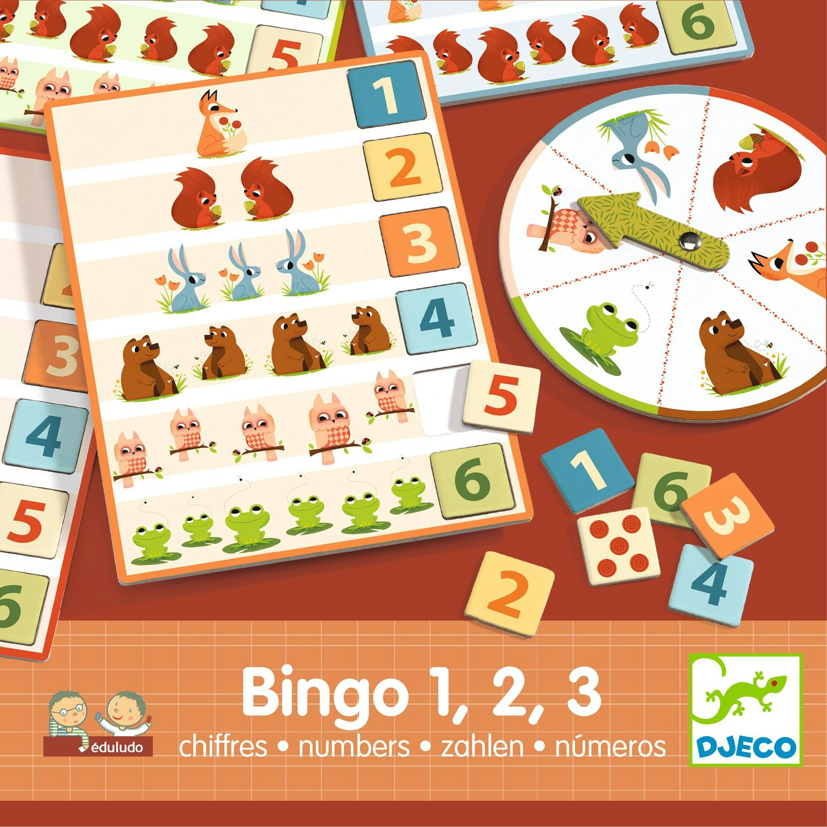 Bingo - Räkna med siffror och djur