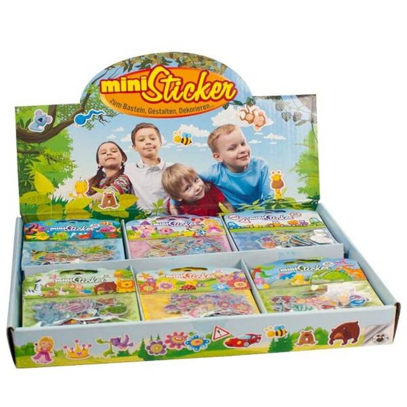 Mini Stickers - Flera varianter att välja -Vilda djur, Fordon och trafik, Dinosaurier, Prinsessor och riddare, Fiskar, samt Blommor och Insekter