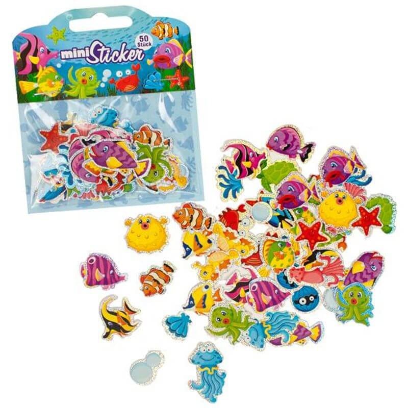 Mini Stickers - Flera varianter att välja -Vilda djur, Fordon och trafik, Dinosaurier, Prinsessor och riddare, Fiskar, samt Blommor och Insekter