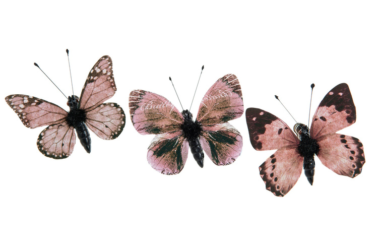 Vackra fjärilar - Rosa - Smycka dig själv eller paketet (Tre varianter att välja bland) - Fraktfritt