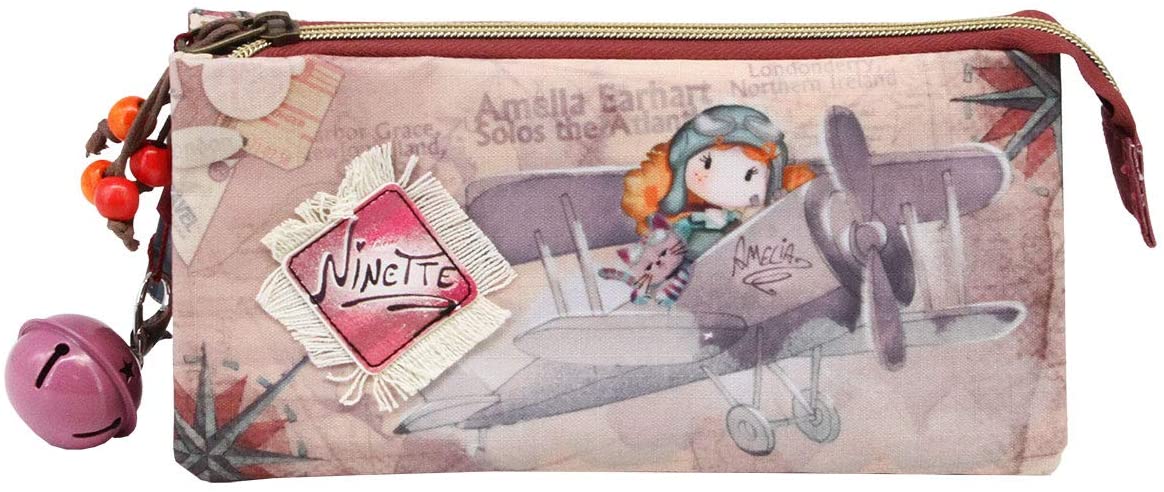 Mjukt pennskrin med pärlor - Amelia Earhart