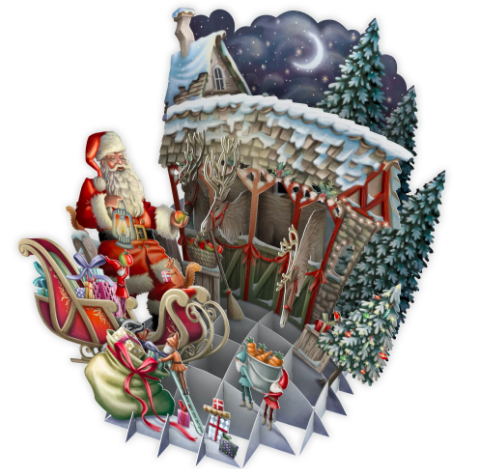 Magiskt julkort - Nordpolen (Fraktfritt)