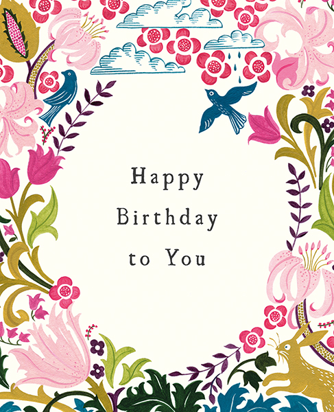Dubbelt kort med kuvert - Happy Birthday to you (Fraktfritt)
