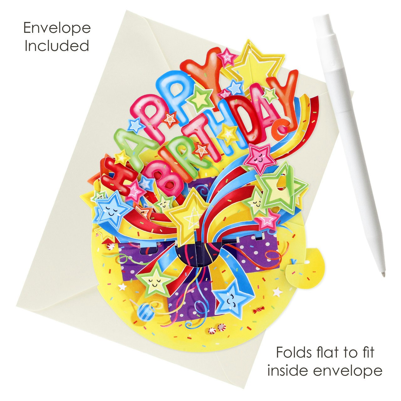 Magiskt gratulationskort - Happy Birthday (Fraktfritt)