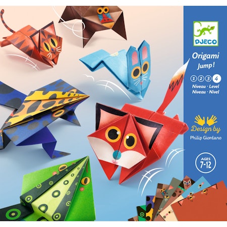 Origami- Hoppande djur