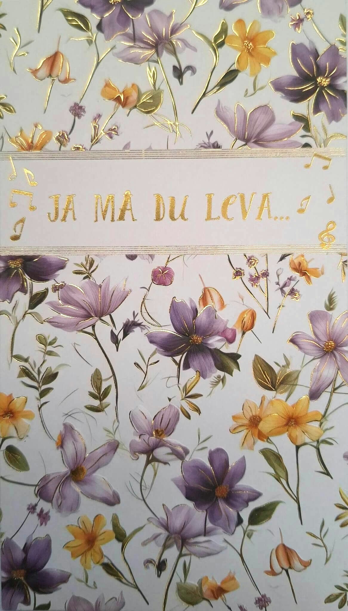 Dubbelt kort med kuvert - Ja må du leva (Fraktfritt)