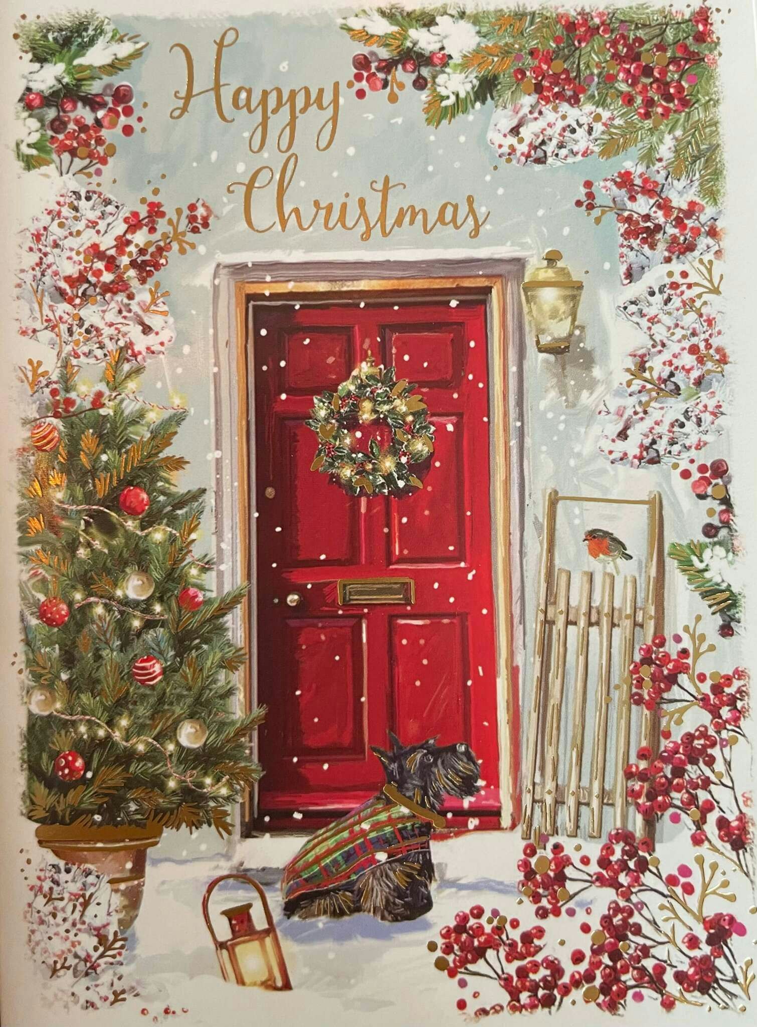 Förpackning med flera julkort med kuvert - Juldörren