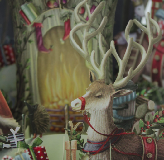 Magiskt julkort - Tomten och Juleträdet (Fraktfritt)