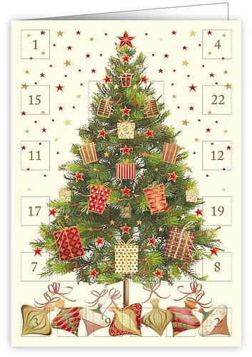 Liten Adventskalender - Julgran med julklappar (Fraktfritt)