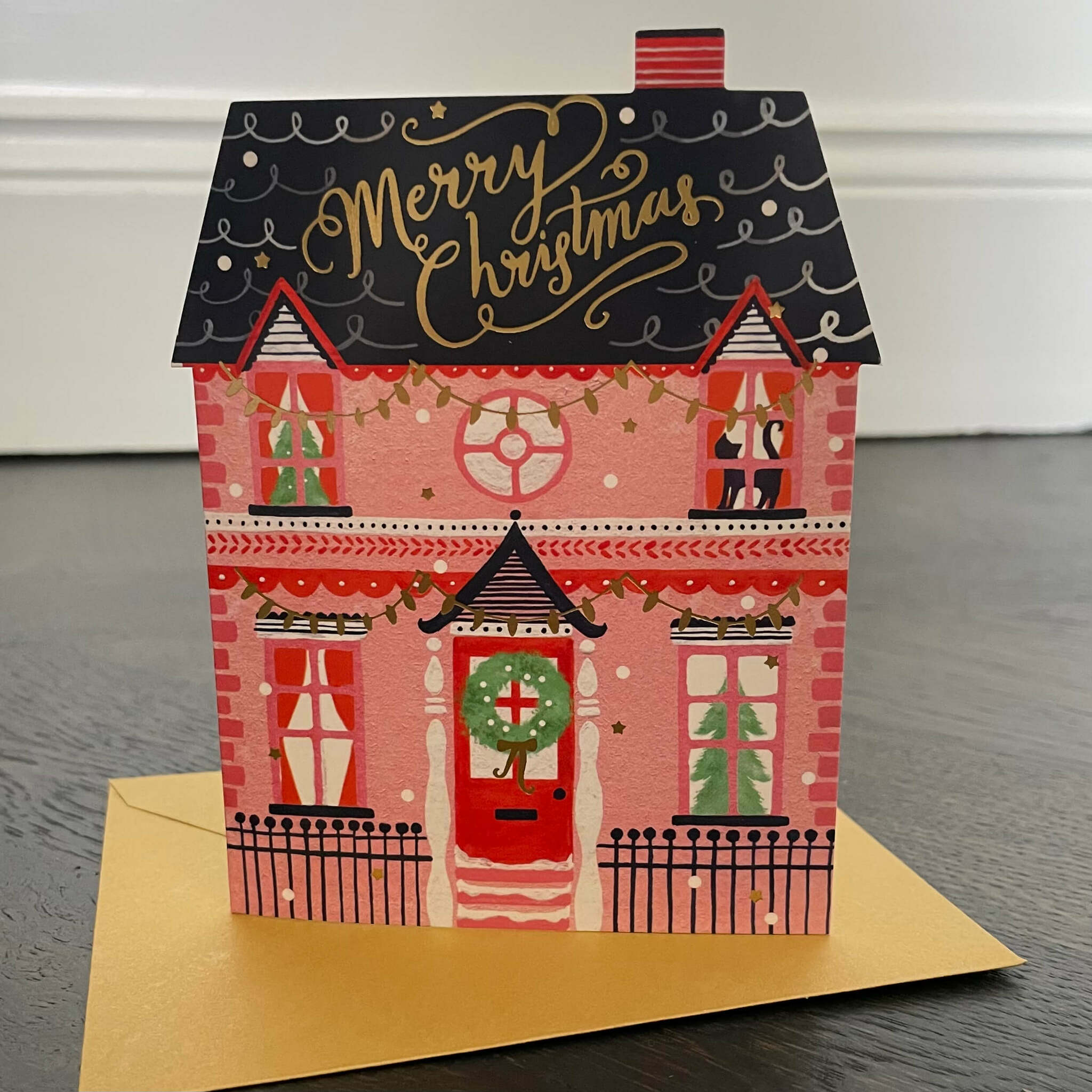 Julkort med kuvert - Tre underbara julhus att välja bland (Fraktfritt)