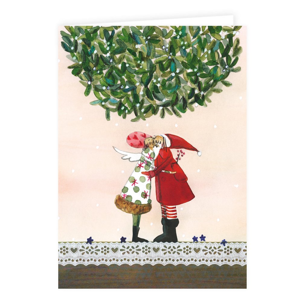 Julkort med kuvert - Tomtepussen (Fraktfritt)