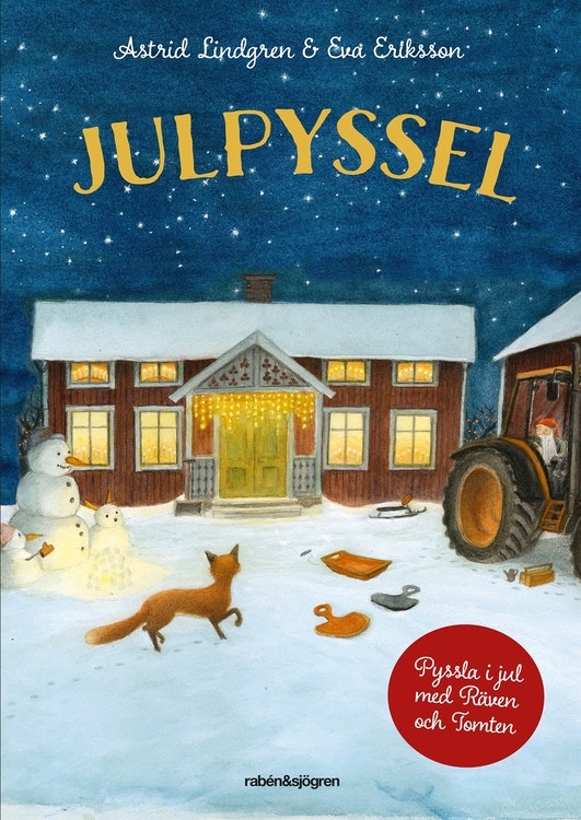 Julpyssel av Astrid Lindgren - Pysselbok med klistermärken