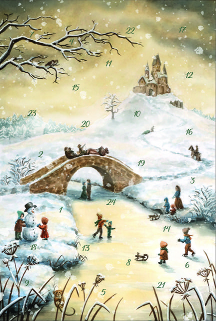 Små Adventskalendrar som julkort- Sagolik vinter - Många olika att välja bland (Fraktfritt)