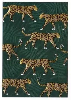 Dubbelt kort med kuvert - Leoparder (Fraktfritt)