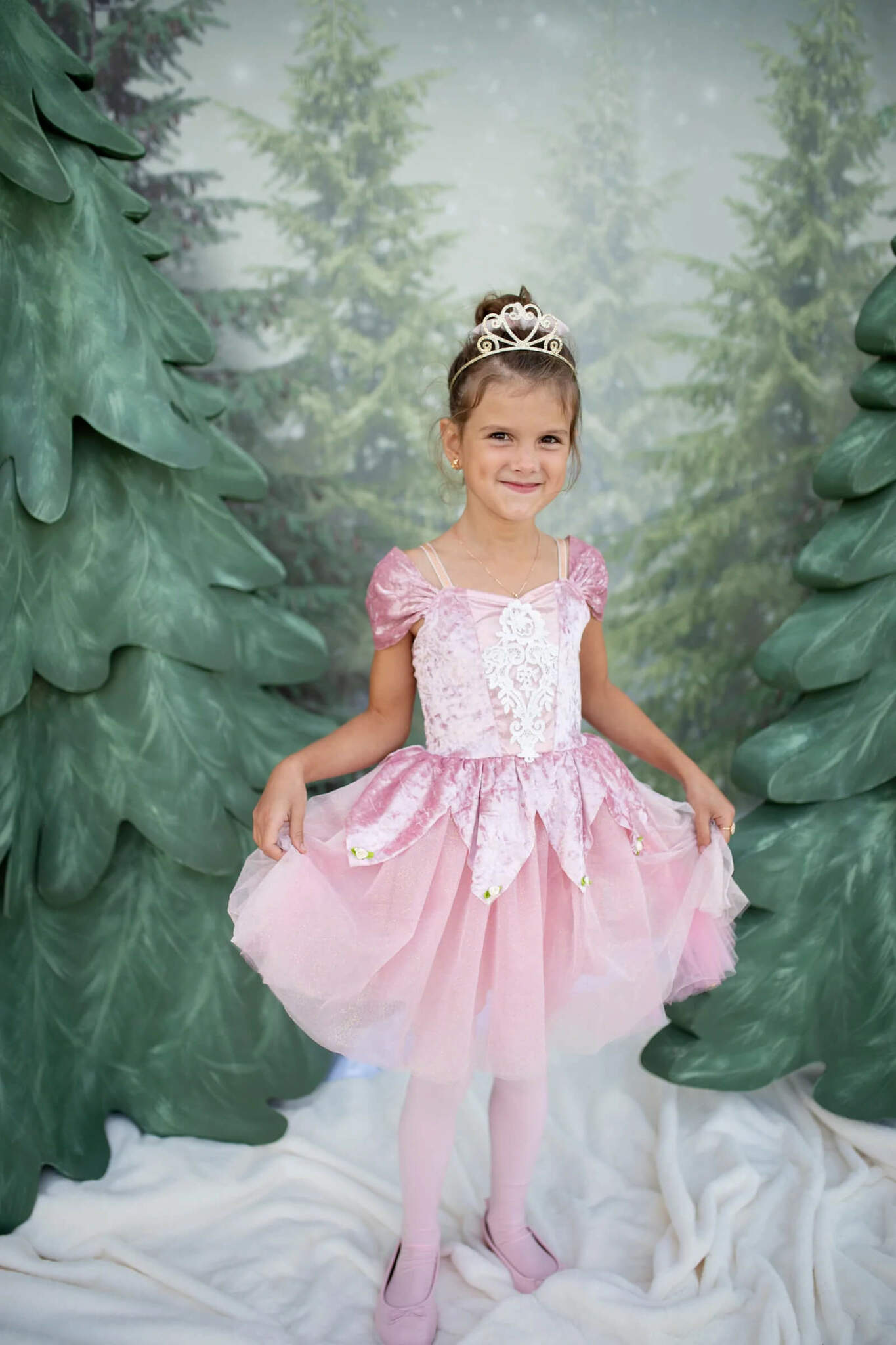 Prinsessklänning - Gammelrosa (4-6 år)