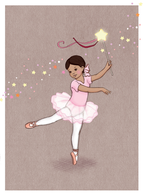 Enkelt Kort - Förtrollad ballerina från Belle & Boo (Fraktfritt)