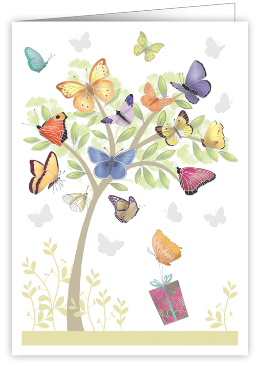 Kort med kuvert - Fjärilsträdet (Fraktfritt)