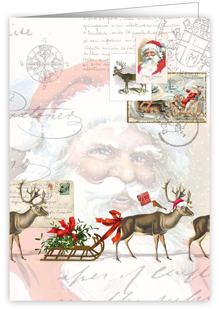 **Julkort med kuvert - Många nyanser av tomten (Fraktfritt)