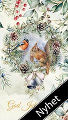 Dubbelt julkort med kuvert - Kransen (Fraktfritt)