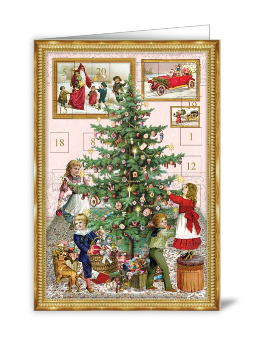 Liten Adventskalender som julkort - Klä granen (Fraktfritt)
