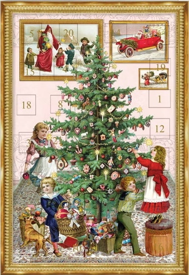Liten Adventskalender som julkort - Klä granen tillsammans (Fraktfritt)
